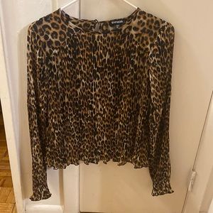 Express shirt animal print nwt size XS